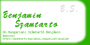 benjamin szamtarto business card